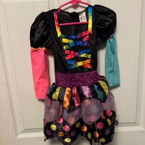 Colorful Kids Costume with Polka Dots
